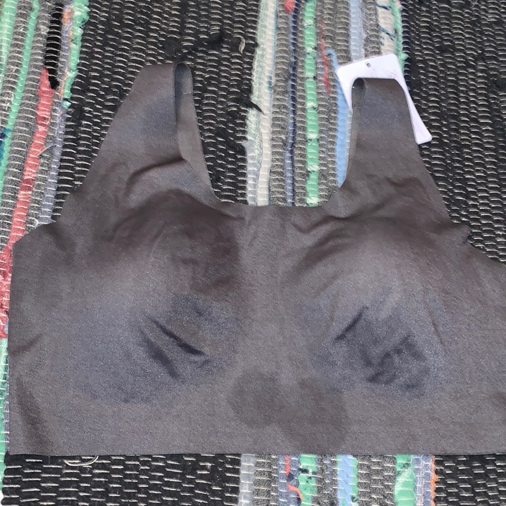 Grey feather bra
